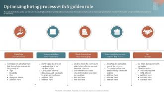 Optimizing Hiring Process With 5 Golden Rule