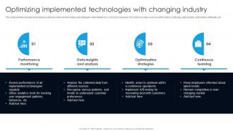 Optimizing Implemented Technologies With Changing Industry Digital Transformation With AI DT SS