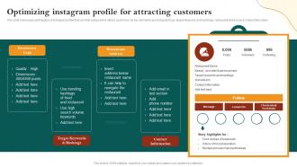 Optimizing Instagram Profile For Attracting Customers Restaurant Advertisement And Social