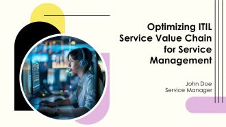 Optimizing ITIL Service Value Chain For Service Management PPT Mockup AT