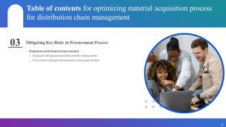 Optimizing Material Acquisition Process For Distribution Chain Management Complete Deck Appealing Ideas