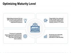 Optimizing maturity level ppt powerpoint presentation show