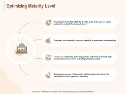 Optimizing maturity level ppt powerpoint presentation summary outfit