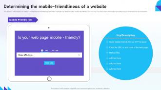 Optimizing Mobile SEO Determining The Mobile Friendliness Of A Website Ppt Summary