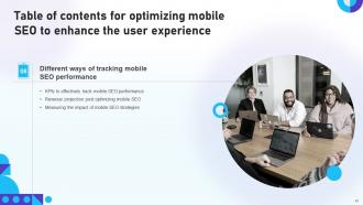 Optimizing Mobile SEO To Enhance The User Experience Powerpoint Presentation Slides