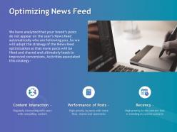 Optimizing news feed ppt powerpoint presentation slides portrait