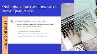 Optimizing Online Ecommerce Store To Increase Product Sales Powerpoint Presentation Slides Designed Researched
