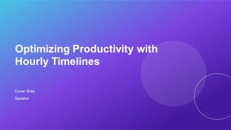 Optimizing Productivity With Hourly Timelines PPT Presentation AT