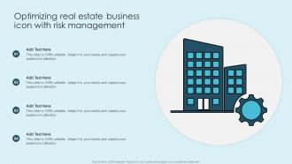Optimizing Real Estate Business Icon With Risk Management