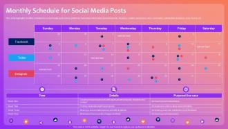 Optimizing Social Media Community Engagement Monthly Schedule For Social Media Posts