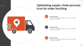 Optimizing Supply Chain Process Icon For Order Tracking