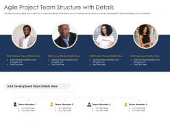 Optimizing tasks and agile project team structure with details background ppts slides