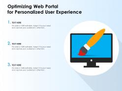 Optimizing web portal for personalized user experience