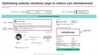 Optimizing Website Checkout Page To Reduce Strategies To Reduce Ecommerce