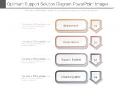 Optimum support solution diagram powerpoint images