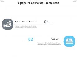 Optimum utilization resources ppt powerpoint presentation graphic cpb