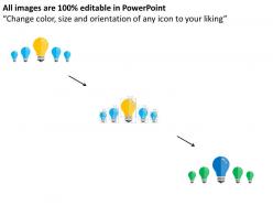 Option and idea generation bulb diagram flat powerpoint design