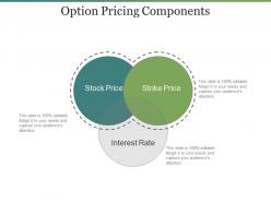 Option pricing components ppt icon