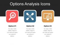 Options analysis icons