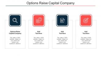 Options Raise Capital Company Ppt Powerpoint Presentation Model Inspiration Cpb