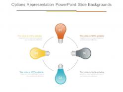 Options representation powerpoint slide backgrounds