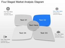 Oq four staged market analysis diagram powerpoint template slide