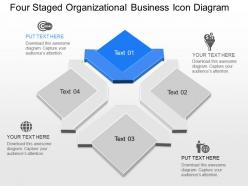 Or four staged organizational business icon diagram powerpoint template slide