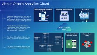 Oracle analytics cloud it about oracle analytics cloud