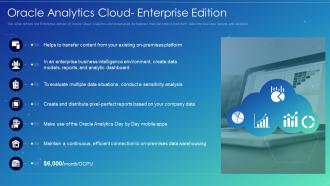 Oracle analytics cloud it oracle analytics cloud enterprise edition