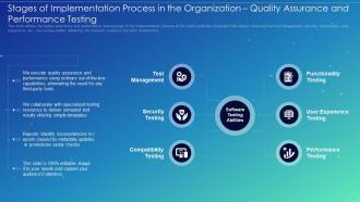 Oracle analytics cloud it stages of implementation process in the organization quality assurance