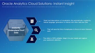 Oracle analytics cloud solutions instant insight oracle analytics cloud it