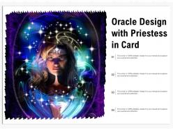 Oracle design with priestess in card