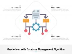 Oracle icon with database management algorithm