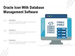 Oracle icon with database management software