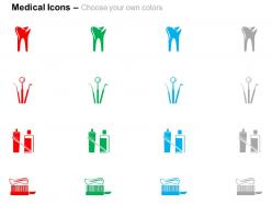 Oral hygiene techniques human ppt icons graphics