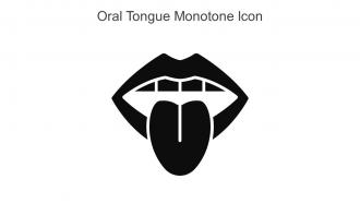 Oral Tongue Monotone Icon In Powerpoint Pptx Png And Editable Eps Format