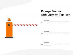 Orange barrier with light on top icon