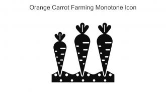 Orange Carrot Farming Monotone Icon In Powerpoint Pptx Png And Editable Eps Format