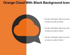 Orange cloud with black background icon