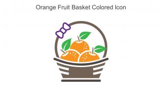 Orange Fruit Basket Colored Icon In Powerpoint Pptx Png And Editable Eps Format