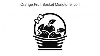Orange Fruit Basket Monotone Icon In Powerpoint Pptx Png And Editable Eps Format