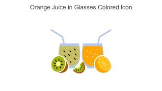 Orange Juice In Glasses Colored Icon In Powerpoint Pptx Png And Editable Eps Format