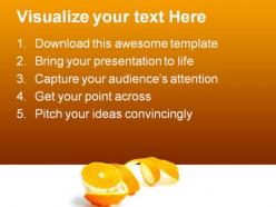 Orange slice food powerpoint templates and powerpoint backgrounds 0311
