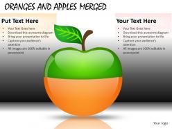 Oranges and apples merged powerpoint presentation slides db
