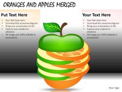 Oranges and apples merged powerpoint presentation slides db