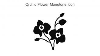 Orchid Flower Monotone Icon In Powerpoint Pptx Png And Editable Eps Format