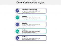 Order cash audit analytics ppt powerpoint presentation pictures design inspiration cpb