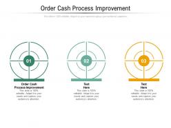 Order cash process improvement ppt powerpoint presentation summary visual aids cpb