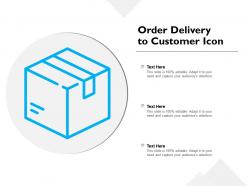 Order delivery to customer icon
