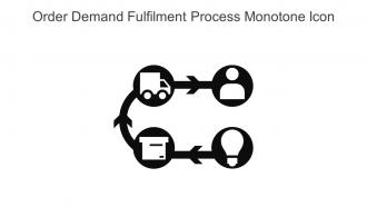 Order Demand Fulfilment Process Monotone Icon In Powerpoint Pptx Png And Editable Eps Format